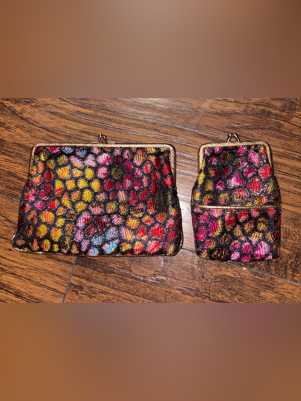Vintage Colorful Multicolor Women's Clutch Wallet - Vibrant Pattern